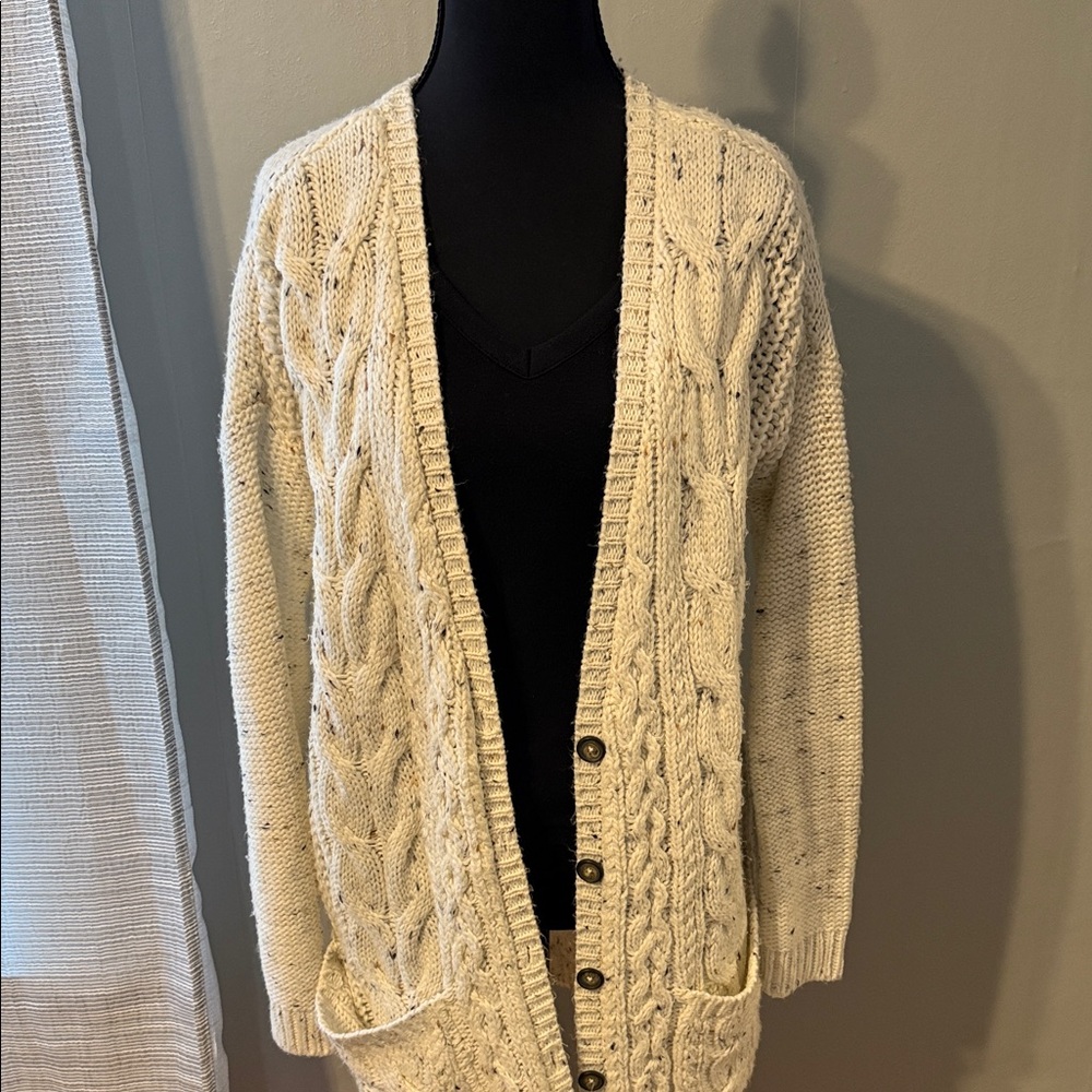 Cozy Cream Cable Knit Cardigan